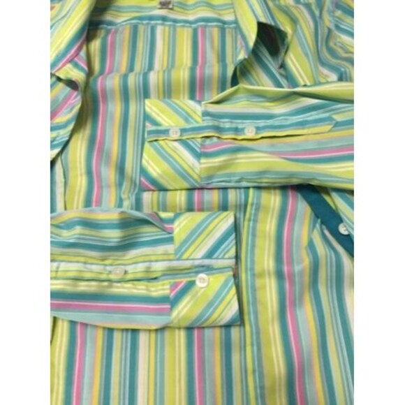 Lilly Pulitzer Women's Shirt Pastel Striped Long Sleeve Blouse Size 6 - Picture 11 of 12